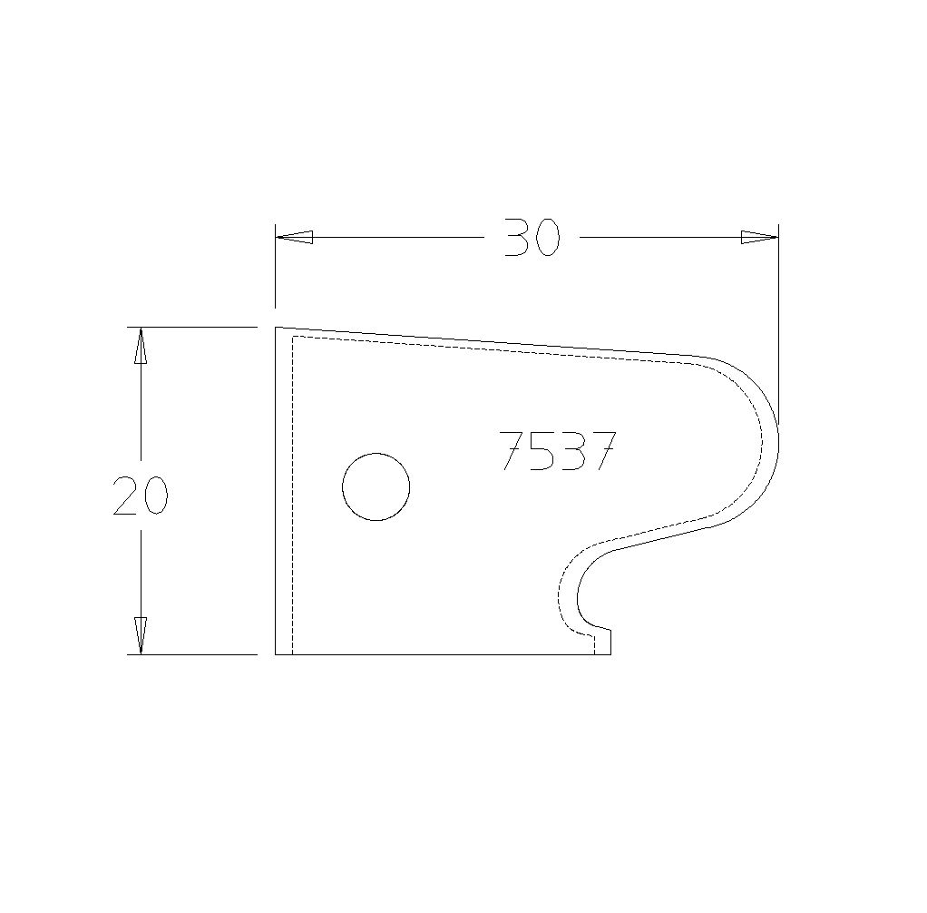 PLAQ. PRISE DE DOIGT EP.22mm 