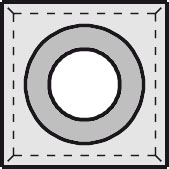 Plaquette Carbure 14x14x2.0 Z4 1 trou fraisé GO