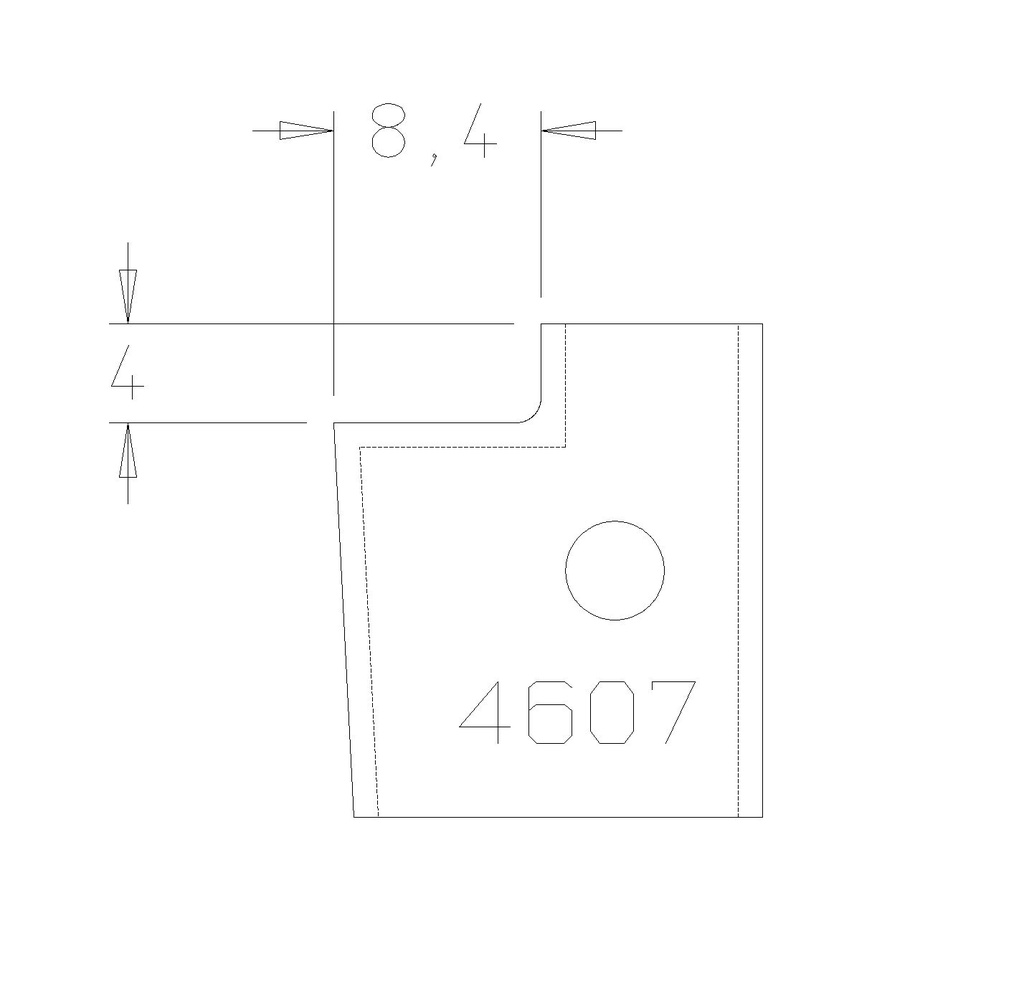 PLAQUETTE LANGUETTE DEGRAISSEE DE 8MM T.DESSOUS