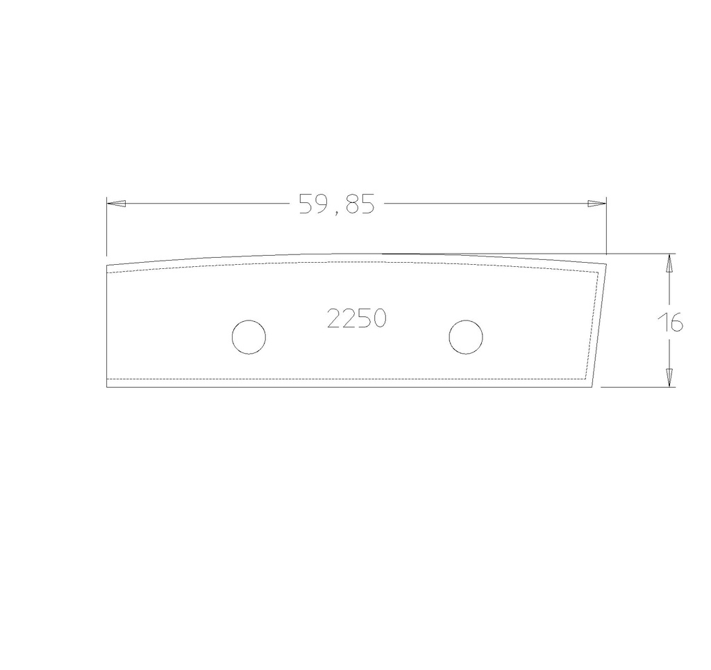 PLAQ. CB POUR PO A CALIBRER x 52 HT60 