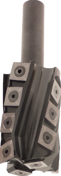 Mèche à défoncer   à plaquettes HW   Finition  Ø 50  LC. 80  LU. 80  LT. 150  Q 20 Z 2+2   Coupe biaise Nég./Pos.  Rot. Droite