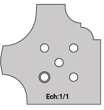 Jeu de 2 déflecteurs Rotoprofil   3 profils - Tablette   pour P.O. O40.03 