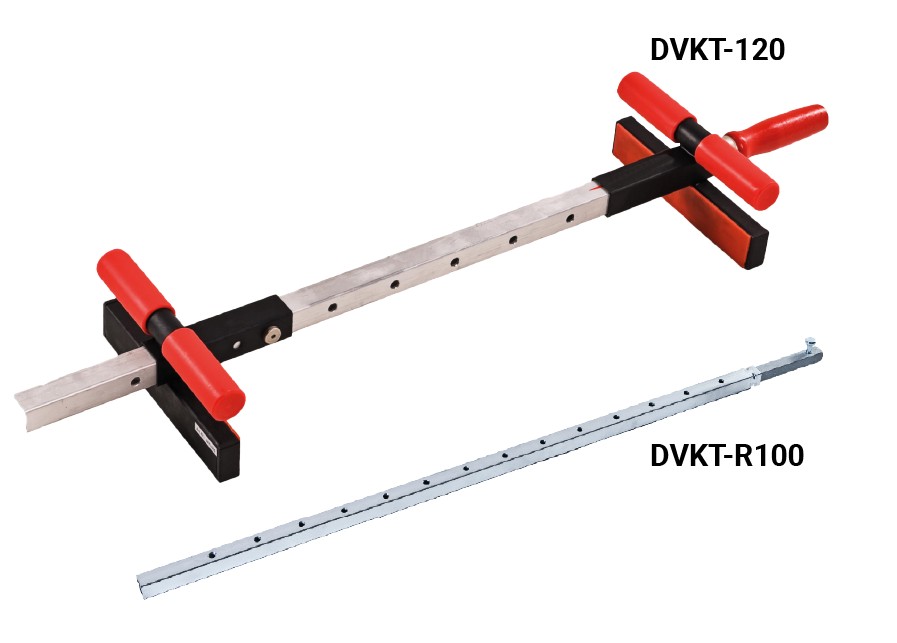 Canne de serrage parallèle double saillie à poignée vissable LG.200-1200 Saillie 15/20 et 90/90 5000N 