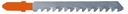 Carte de 1 lame de scie sauteuse   HW  Dent. Monobloc  LU 75  Pas  4.3   Universelle (en T) 