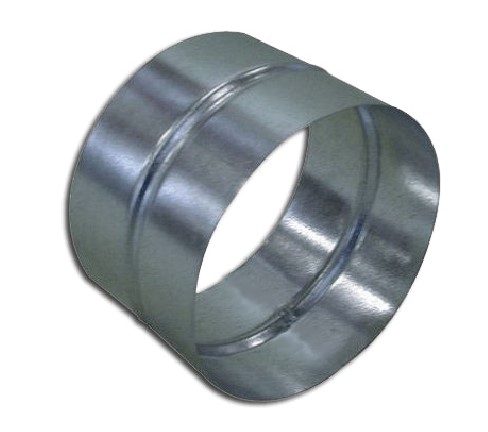 Raccord droit acier galvanisé pour gaine   Ø150  Long. 90 