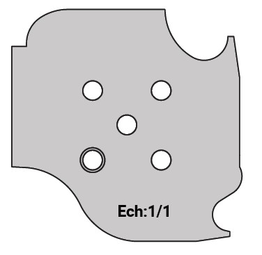 Jeu de 2 lames Rotoprofil   HSS   4 profils - Volet intérieur 