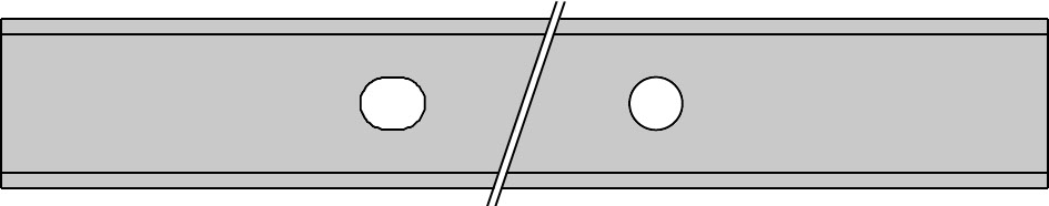 Plaquette   Carbure Nuance Dure   120x13x2.2  Z 2   2 trous 