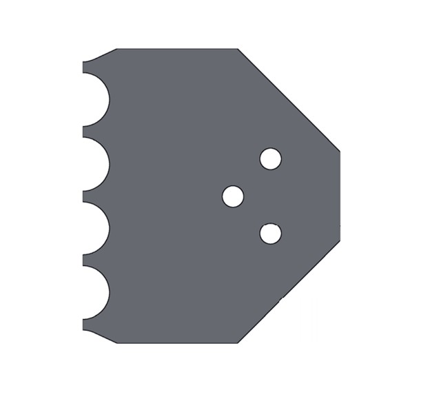Jeu de 2 lames Rotoprofil HW demi-rond R5(x4) 