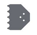 Jeu de 2 lames Rotoprofil HW demi-rond R5(x4) 