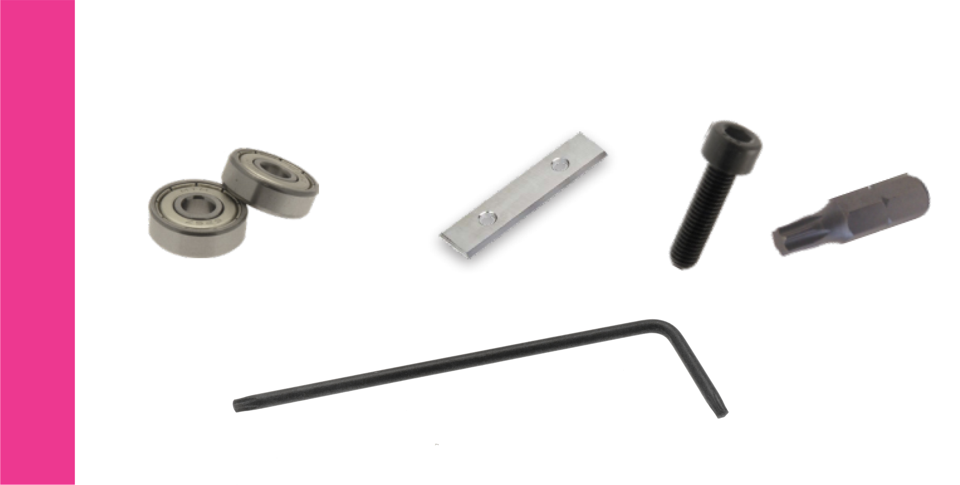Plaquettes, visserie & roulements