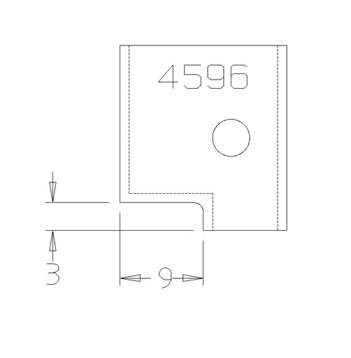 PLAQ. LANGUETTE DROITE DE 6MM T.DSUS 