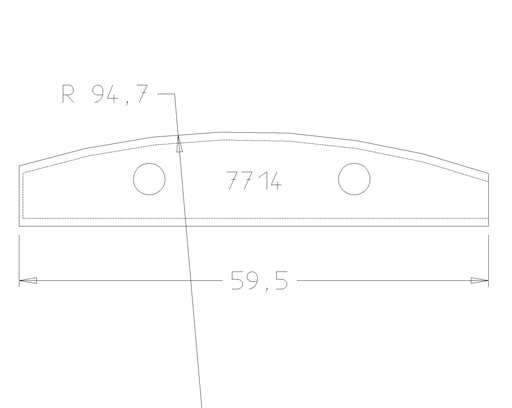 PLAQ.CALIBROR COUPES EXTRA BIAISES 45° 