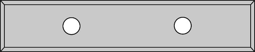 Plaquette   Carbure   59.5x12x1.5  Z 4   2 trous 