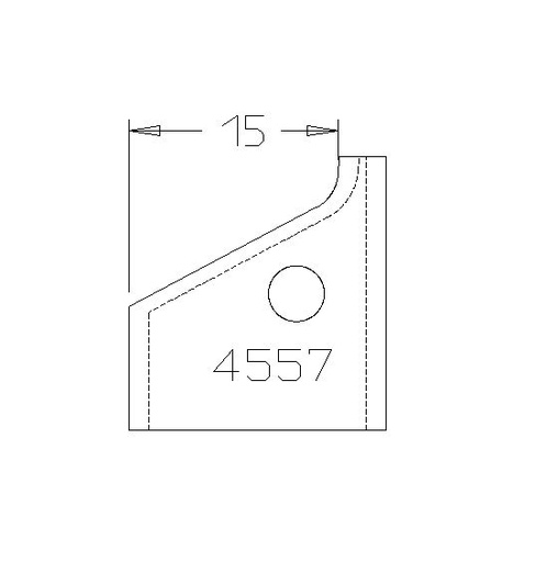 PLAQ.CHANFREIN Avt15 avec R3 20X20X2 