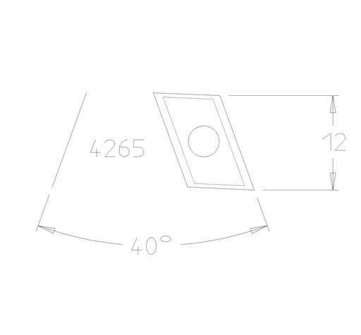 PLAQUETTE HM 11X8 POUR PO Q/ARONDE Z2 