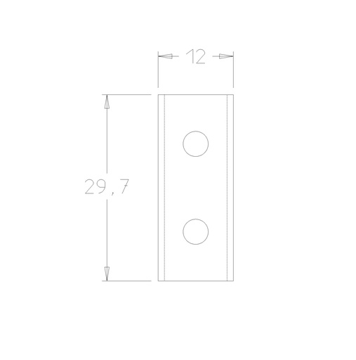 Plaquette   Carbure   30x12x1.5  Z 2   2 trous 