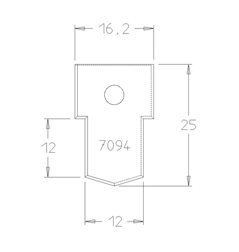PLAQ.CREMONE OSCILLO 16.2X12 POUR MECHE M797003