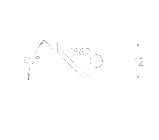 PLAQ CARB A CHANF. A 45°  T.DSUS 