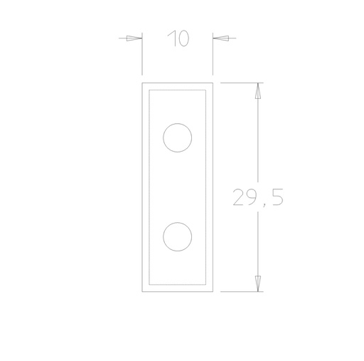 Plaquette   Carbure   29.5x10x1.5  Z 4   2 trous 