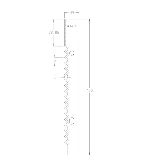 PLAQ.D.DE SCIE PAS DE 5 PLAT 23.8 HT.120 