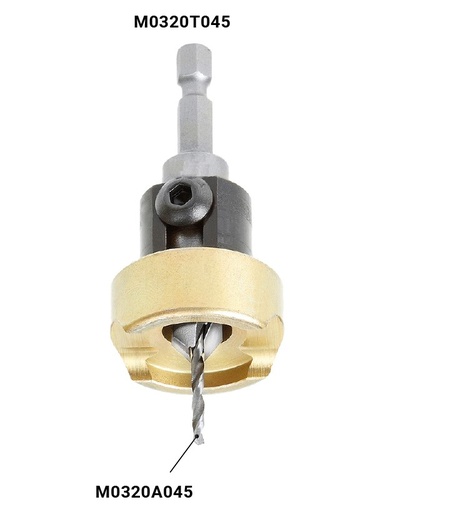 Foret  Ø 4.5  LU 15  LT 58  Q 4.4 pour M0320T045