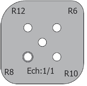 Jeu de 2 plaquettes de rechange Rotoprofil   HW   Congé R6-8-10-12   pour P.O. O40.01 