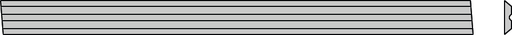 Plaquette rabot portatif   HW  Long. 75.5  Larg. 5.5  Ep. 1.1 