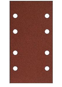 Feuille rectangulaire Corindon Papier dos feutrine 115 x 228 GR.120 10 trous