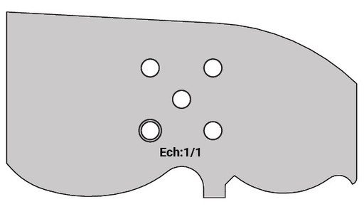Jeu de 2 déflecteurs Rotoprofil   Plis de serviette (gothique)   pour P.O. O40.01 