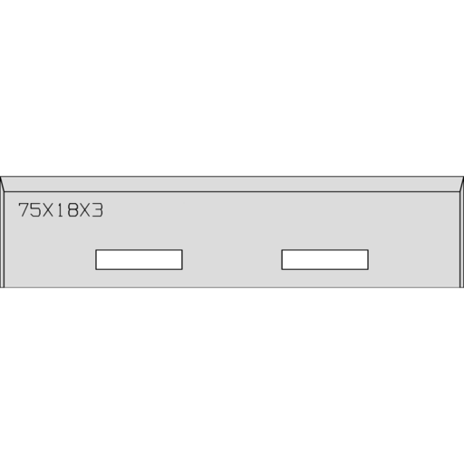 FER DE RABOT PORTATIF TC 075X18X3.0