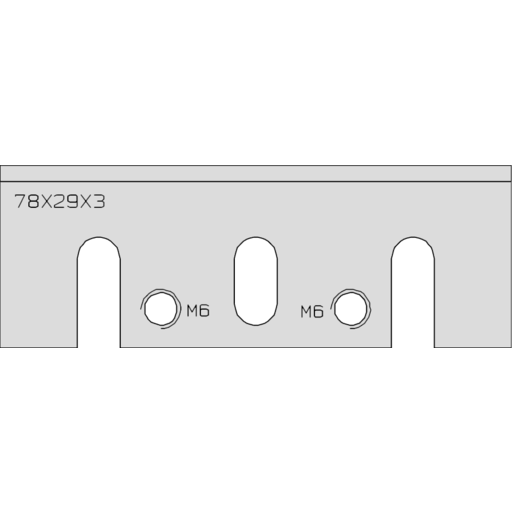 FER DE RABOT PORTATIF TC 78X29X3.0