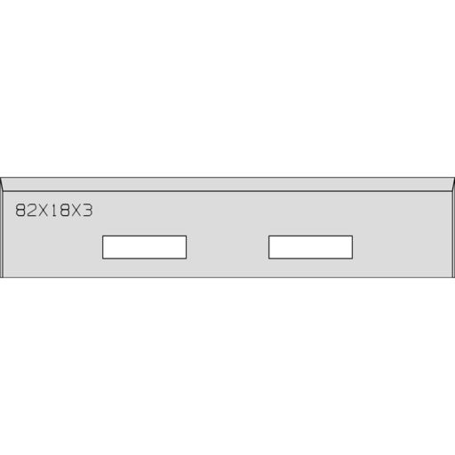 FER DE RABOT PORTATIF TC  82X18X3.0