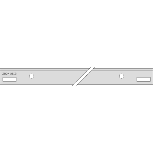 FER DE RABOT PORTATIF TC 280X18X3.0