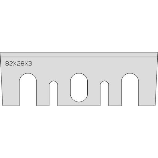 FER DE RABOT PORTATIF TC 082X28X3.0