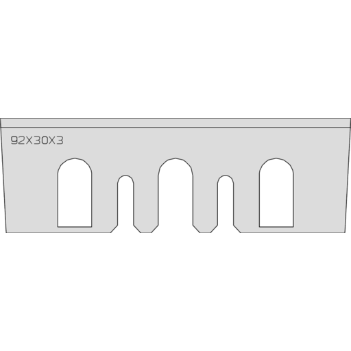 FER DE RABOT PORTATIF TC 92X30X3.0