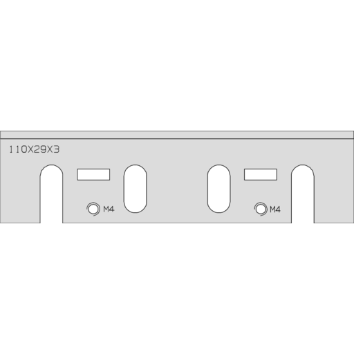 FER DE RABOT PORTATIF TC 110X29X3.0