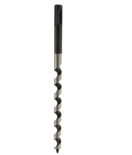 Mèche à percer HSS Hélice unique pointe filetée Ø10 LU.130 LT.200 Queue SDS+ Z1 Rot.Droite 