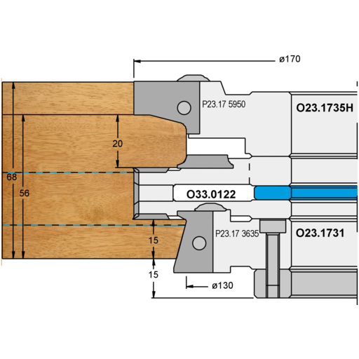 PORTE OUTIL PARECLOSE 150 T.DESSUS D170