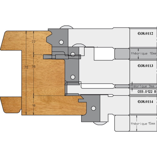 P O FEUILLURE A VERRE H.14 D170 Z2+2