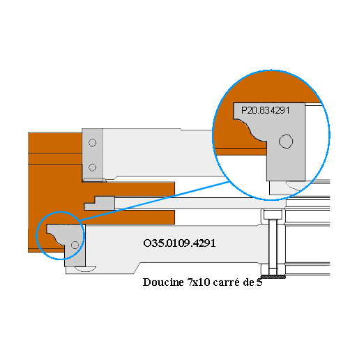 PO C/P DOUCINE 7X10 C5.0 X320 AL50 Z3