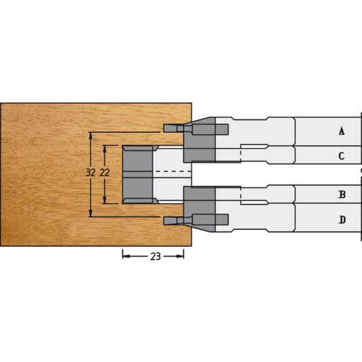 JEU DE 4 PO CHASSIS COULISSANT