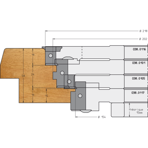 PO FEUIL.COTE SIMPLIFIEE D218 A50 Z4+2+2