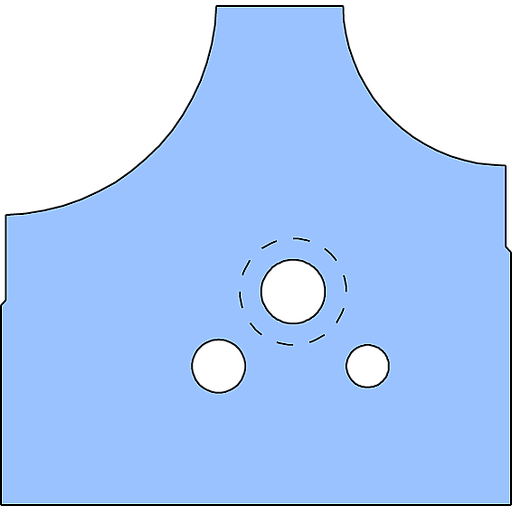 JEU DE 2 LAMES 1/4ROND R=15 DSOUS R=20