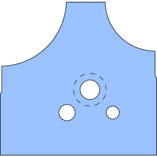 J de 2L. CARB. 1/4ROND R=15 DSOUS R=20