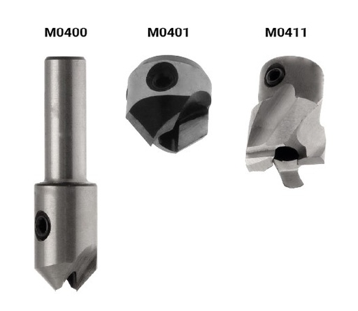Fraisoir à queue HSS 90° d3.5 Ø15 LT.55 Q10 Cylindrique Z2 Rot.Droite 