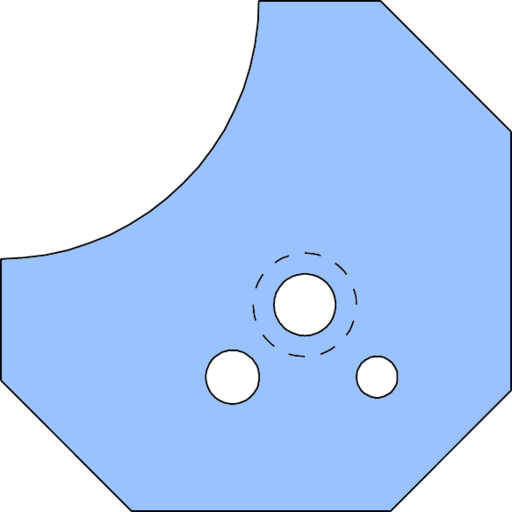 JEU 2 PLAQ. 1/4 ROND R25 HM