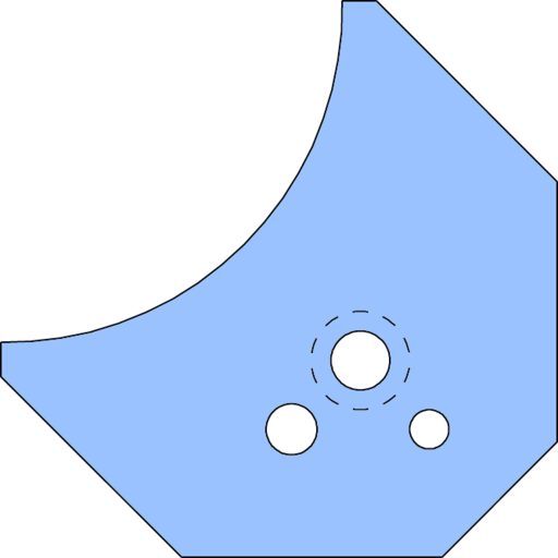 JEU 2 LAMES 1/4 ROND R35