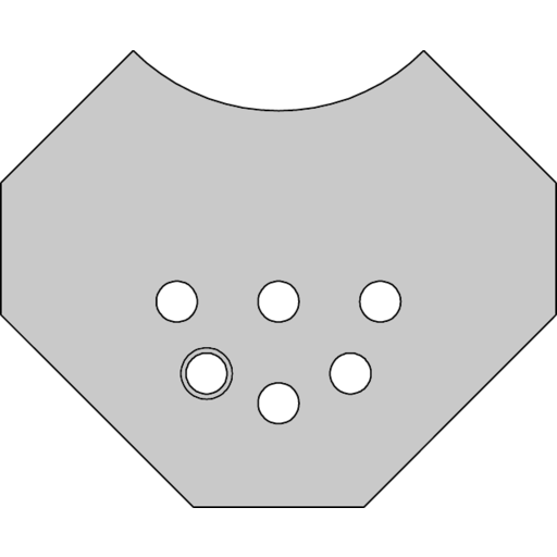 JEU DE 2 LAMES ROTOPROFIL 1/4 ROND R=20