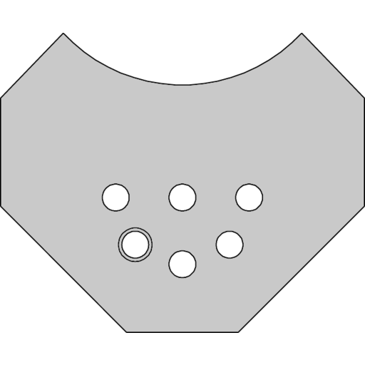 JEU DE 2 LAMES ROTOPROFIL 1/4 ROND R=25