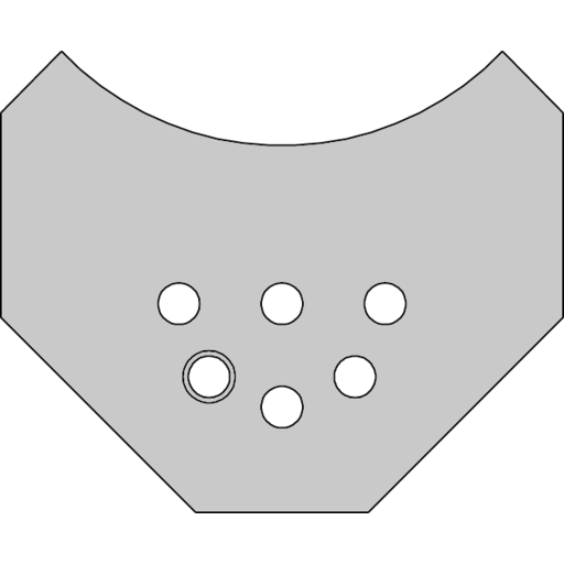 JEU DE 2 LAMES ROTOPROFIL 1/4 ROND R=30